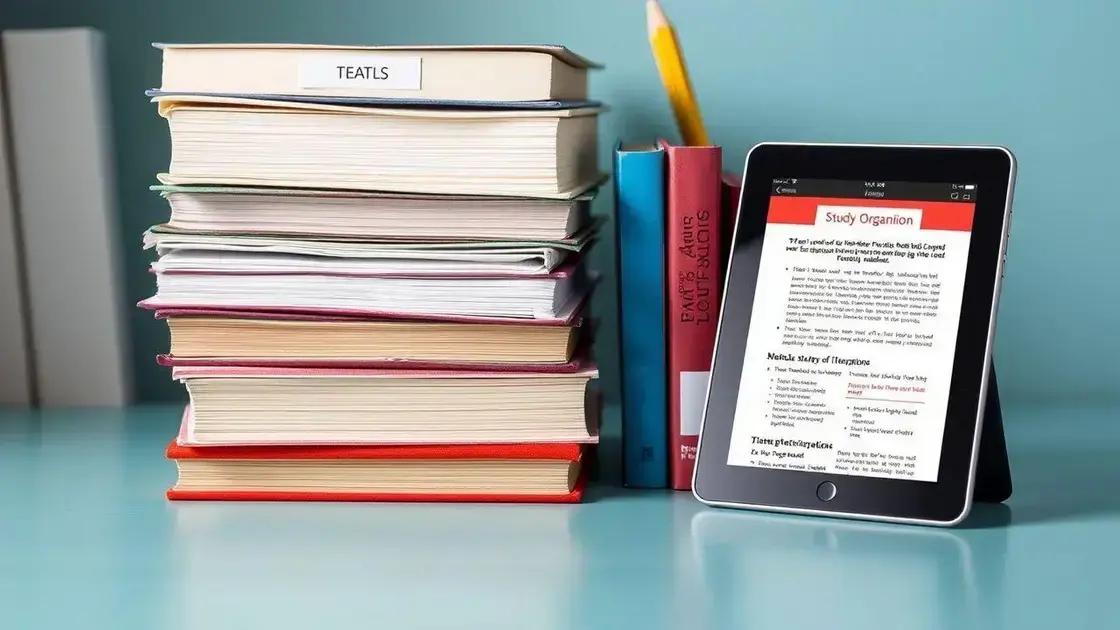 Organizando materiais de estudo