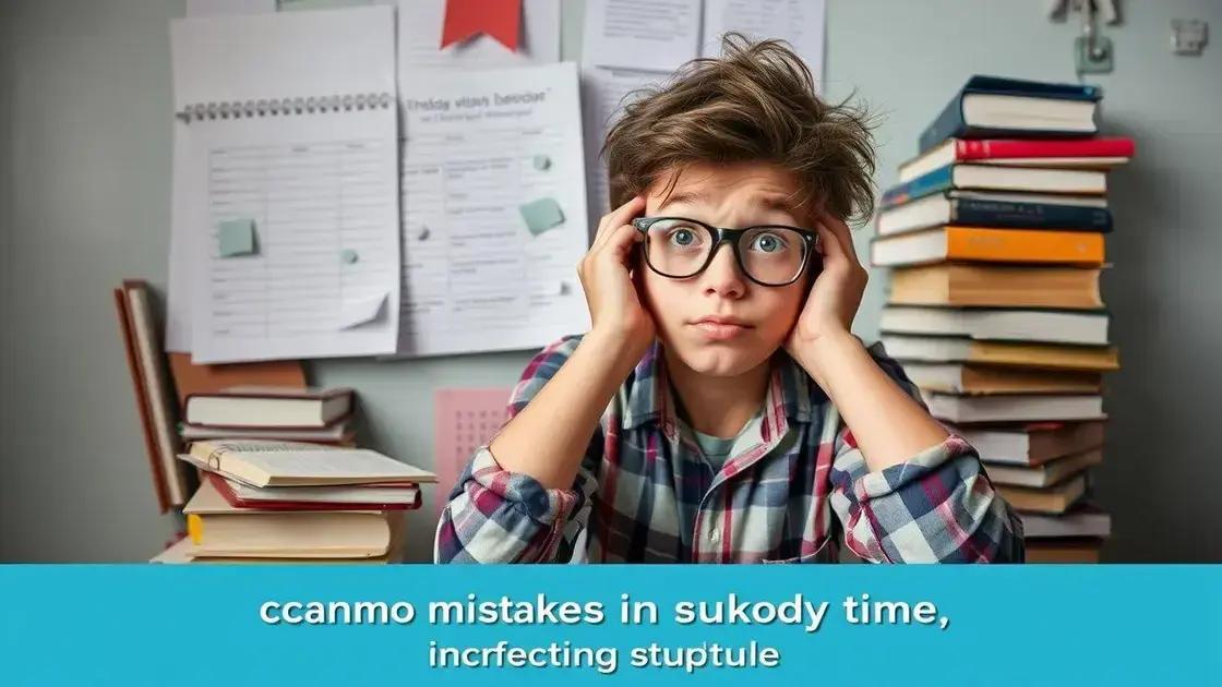Erros comuns ao montar um horário de estudos